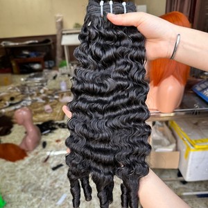 Productos de cabello humano rizado birmano de Venta caliente cabello crudo vietnamita paquetes de trama de doble dibujado proveedor de cabello rizado suave y sedoso - Product Image 4