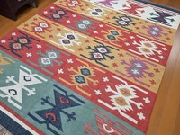 Tapis Kilim en Jute Antique Turc Vintage, Tapis en Jute et Laine, Taille Personnalisée, Tapis Bohème, Tapis Fait Main pour la Maison et le Salon
