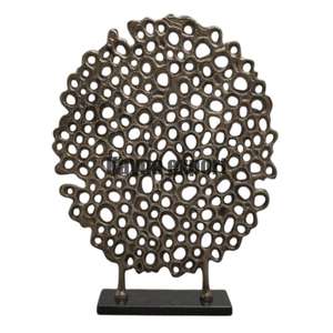 Escultura Artesanal de Metal con Acabado Antiguo, Artesanía India, Diseño Escandinavo, Decoración para el Hogar y la Oficina, Aluminio Duradero - Product Image 1