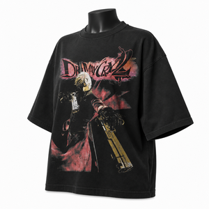 Camiseta Oversize Gráfica Personalizada para Mujer, Estilo Urbano, Vintage, Negra, Informal - Product Image 3