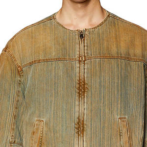 Chaqueta Vaquera de Moda, Nueva Llegada, al por Mayor, Lavada, Personalizada, Chaquetas Vaqueras para Hombre, de Alta Calidad, Impermeables, con Capucha, 100% Algodón - Product Image 6