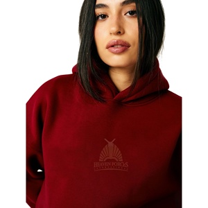 Sudadera con capucha y pantalones de chándal de dos piezas para mujer unicolor informal de alta calidad con logotipo personalizado conjunto forro polar 100% de algodón - Product Image 4