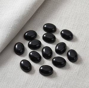 Cabochon en onyx noir naturel, pierre précieuse en vrac pour la fabrication de bijoux, vente en gros, exportation, approvisionnement, acheteurs en gros - Product Image 1