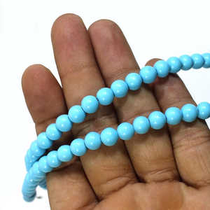 Vente en gros de chaînes fines en argent sterling 92.5 avec perles de pierres précieuses turquoise - Product Image 5