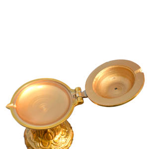 เชิงเทียนวัดโบราณทำด้วยมือเชิงเทียนโลหะชุบทอง7สาขาสำหรับตกแต่งบ้านและงานแต่งงาน - Product Image 4