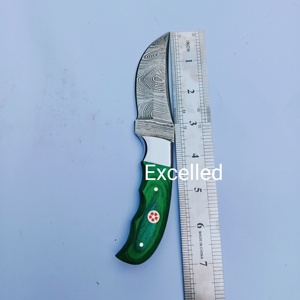 ดามัสกัสเหล็กบุชคราฟท์มีดสกินเนอร์ EDC รอดด้ามไม้ pakka พร้อมปลอกหนังสำหรับล่าสัตว์ - Product Image 4