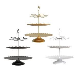 Soporte de Metal de 2 Niveles para Pastel de Bodas, Soporte Metálico Dorado de Lujo para Pasteles de Boda, Soporte de Alta Calidad. - Product Image 6