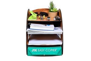 Magazine en bois organisateur de documents de bureau organisateur de bureau en bois école organisateurs de bureau porte-stylo en bois papeterie de bureau - Product Image 2