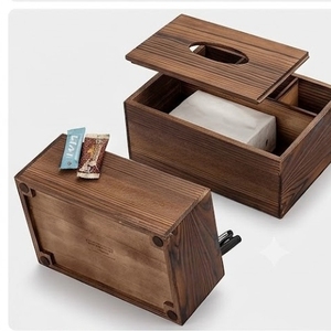 Organizador de escritorio de madera, caja de almacenamiento minimalista para teléfonos, artículos pequeños, decoración del hogar para sala de estar - Product Image 3