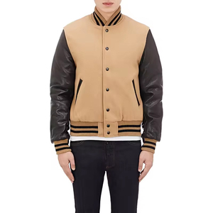 Blouson aviateur d'hiver Streetwear personnalisé pour hommes Design universitaire d'équipe à la mode avec laine et duvet Style Letterman - Product Image 3