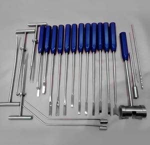 Instrumentos para Extracción de Cemento Tipo Mueller, Juego Azul de 22 Piezas, Herramientas Quirúrgicas Ortopédicas Manuales de Acero, Certificación CE Clase I, 1 Año de Garantía - Product Image 1