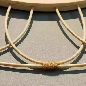 Miroir mural décoratif en rotin de luxe moderne Offre Spéciale de couleur naturelle de forme simple pour l'intérieur des maisons et hôtels - Product Image 4