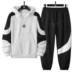 Respirant grande taille Logo personnalisé hiver hommes survêtements 2 pièces ensembles coupe-vent léger - Product Image 1