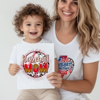 Autocollants personnalisés de logo de presse de chaleur de plastisol d'étiquette de transferts de maman Dtf de basket-ball de football de conceptions de sports pour des T-shirts en gros