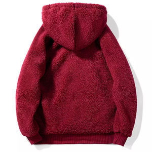 Wholesale Men's Oversized <b>Sherpa</b> <b>Hoodie</b> Anti-Wrinkle Breathable Knitted Quick Dry Zipper-Up Customized Size Customized Colors - Product Image 2