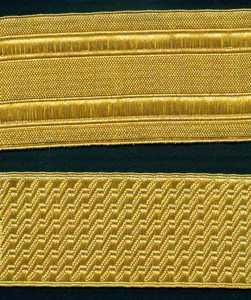 French Gold Wire Mylar Braid Lace Comfortable Ceremonial Braid & Fringe for Epaulet Shoulder Boards Stylish Holster Design - Product Image 1