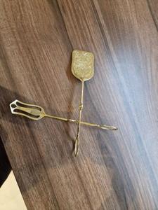 Pinces de service en laiton fini or Pinces décoratives en laiton vintage pour la cuisine Salade Pain BBQ Dessert et Buffet Cuisine Utilisation - Product Image 5