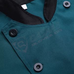 Veste de chef bleue à double boutonnage Manches longues Chefs-Hommes Femmes-Cuisine Traiteur-Manteaux d'uniforme de restaurant - Product Image 4