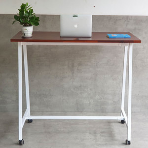 Escritorio minimalista FOS de 120x60 cm, madera de Melaleuca con patas de hierro, requiere montaje, muebles de oficina - Product Image 5