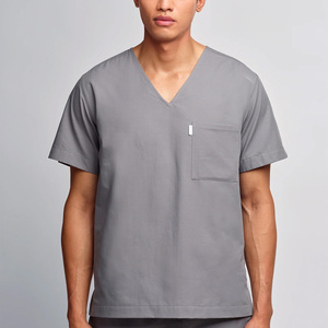 Top de fregado personalizable para hombre con bordado de logotipo y opciones de Etiqueta Uniforme médico ligero y duradero para profesionales - Product Image 4