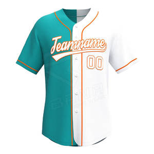 Camisetas de béisbol con estampado de sublimación de color personalizado uniformes universitarios de softbol camisetas de béisbol para jóvenes con patrón liso - Product Image 3