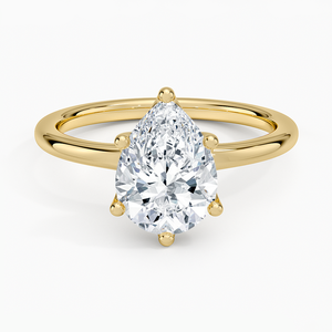 Luxe 14K Lab Certifié Moissanite Diamant Solitaire Bague de Fiançailles Fleur Design Original Minimaliste Style Romantique - Product Image 1