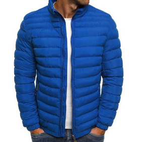 Chaqueta Abrigada Ligera al por Mayor, Chaqueta de Invierno Negra Personalizada, Chaqueta Acolchada con Relleno de Plumón, Chaqueta de Algodón para Hombre - Product Image 5