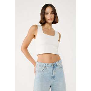 Casual Short Stretch <b>Mesh</b> Viscose/Polyester Crew Neck Cap Sleeve Essential <b>Top</b> with Front Logo Position - Product Image 1