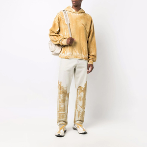 Sudaderas con Capucha Personalizadas de Alta Calidad, 100% Algodón Orgánico Transpirable para Hombre, Estilo Urbano, Lavado Ácido, Impresión Digital, Logotipo Bordado - Product Image 5