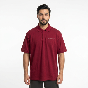 Camiseta Polo Unisex con Patrón Sólido, Algodón Puro de Alta Calidad, Manga Corta, Logotipo Personalizado, Estilo Jersey, Antiarrugas, para Exteriores - Product Image 1