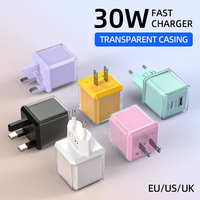 Nouveauté Chargeur Cube Mini Portable Universel QC3.0 12W 20W à Design Cristal, Charge Rapide Type-C pour iPhone Android