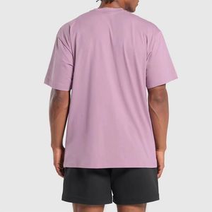 เสื้อยืดวินเทจ 100% ผ้าฝ้าย 160 กรัม ซักย้อมสีแบบแอซิดวอช ป้องกันการหดตัว แขนสั้นสำหรับผู้ชาย สีน้ำเงิน พิมพ์ลายด้านหน้าแบบพัฟ - Product Image 2