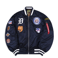 Nouvelle conception de veste bomber réversible en coton/laine pour homme, avec patchs imprimés personnalisés, veste bomber varsity