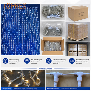 Commercial Grade <strong>LED</strong> Waterfall <strong>Curtain</strong> <strong>Light</strong> 3M Waterproof String for Hotel Festival Project Factory Direct Wholesale - Product Image 6