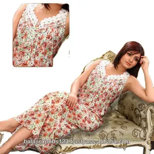 Comfortable fancy cotton nighty india In Various Designs 