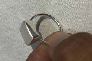 Anillos de plata de ley hechos a mano, gemas de piedra lunar arcoíris, conjunto de bisel en forma de rectángulo de 8X12MM para regalo de aniversario, joyería para mujer y Niña - Product Image 3