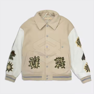 Chaqueta para hombre hecha a medida con cuello levantado y mangas largas estilo Lettermen cómodo a la venta - Product Image 1