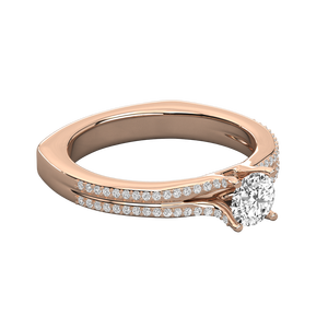 Ladies 18K Gold Solitaire Diamond Ring Elegant and Luxurious Jewelry - Product Image 1