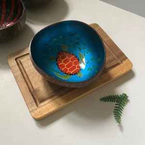 Bol en coque de noix de coco naturelle, fait à la main, écologique, durable, pour servir des salades, des smoothies, du riz, des fruits et de la décoration - Product Image 3