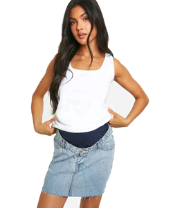 Falda Vaquera Corta de Cintura Alta para Mujer, con Cinturón, Estampado Animal de Diamantes, Accesorio Formal para Verano y Otoño, Estilo Dulce y Sexy, Largo Maxi - Product Image 3