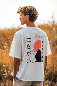 Camiseta de gran tamaño 100% algodón 240GSM para hombre, diseño de calidad de costura Premium personalizado, ropa de calle 2025, venta al por mayor OEM - Product Image 2
