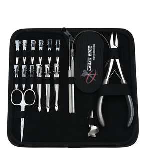 Nuevo Kit de Herramientas Plateadas para Extensiones de Cabello con Lazo de Tracción, Alicates de Doble Resorte para Rizado, Mini Tijeras, Herramienta de Gancho y Pinzas de Salón - Product Image 1