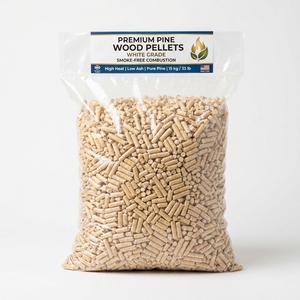Pellets de Madera de Pino Premium, Grado Blanco, Combustión sin Humo, Estándar DIN+ A1, Combustible de Biomasa de Alta Calidad, Suministro al por Mayor Profesional - Product Image 1