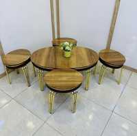 Table basse convertible de style moderne et luxueux en acier inoxydable, ensemble de salle à manger, pour la maison, le bureau, le bar, la cuisine, la chambre à coucher, usage domestique 2