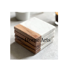 Ensemble de sous-verres en bois au design tendance, de qualité supérieure, taille personnalisée, par Home Arts - Product Image 6