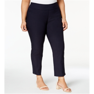 Pantaloni Cropped da Donna Charter Club Taglia Plus 14W, Vita Alta, Effetto Snellente, Stile a Tubino, Blu - Product Image 1