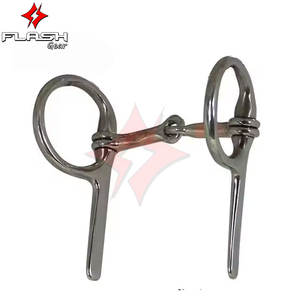 Baucher Snaffle Korsteel hecho a medida, Media mejilla, broca holandesa, relleno suave, anillo suelto de acero inoxidable, broca de plata alemana para montar - Product Image 5