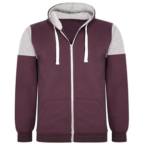 เสื้อฮู้ดซิปแบบเต็มตัวสำหรับผู้ชาย สีน้ำเงินกรมท่า รับสั่งทำเสื้อฮู้ดซิปพร้อมโลโก้แบบกำหนดเอง พิมพ์ลายปัก - Product Image 3