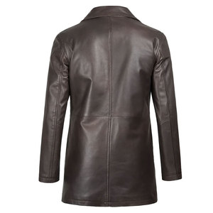 Nouveau manteau en cuir de style de rue pour hommes manteau en cuir pour hommes de qualité supérieure à prix abordable taille et couleur personnalisées pour hommes - Product Image 2
