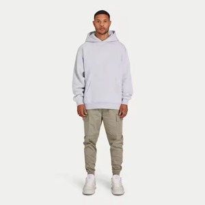 Wholesale New Streetwear Fashion Hoodie Long Sleeve Thick Fleece 100% Cotton Custom Logo Embroidered Winter Solid Print High - Product Image 1